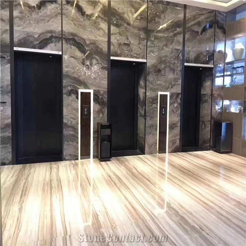 Italian Venice Brown Marble Slabs Tiles Project