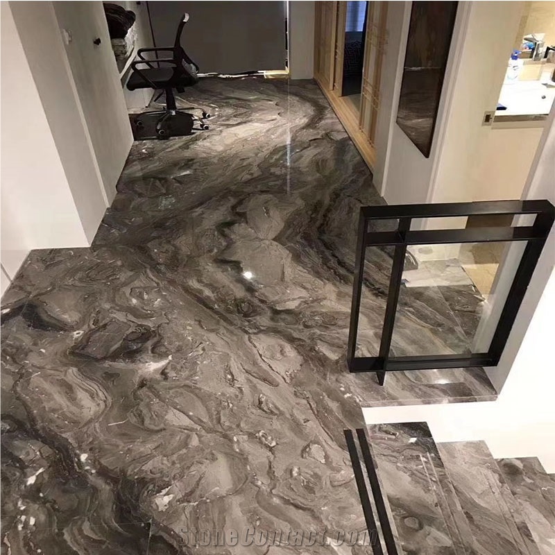 Italian Venice Brown Marble Slabs Tiles Project