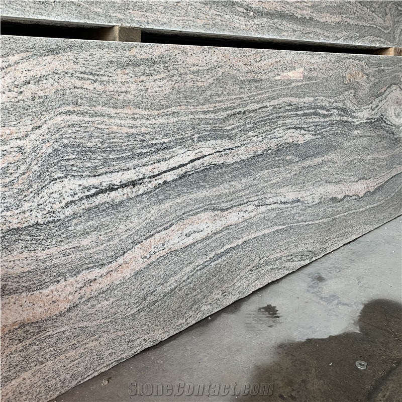 Juparana Gold Granite Slab For Outdoor Decoration