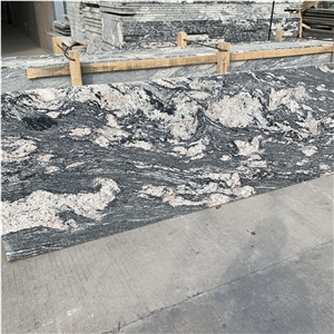 Juparana Grey Granite Slab For Exterior Design