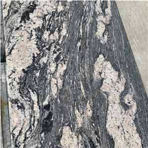 Juparana Grey Granite Slab For Exterior Design
