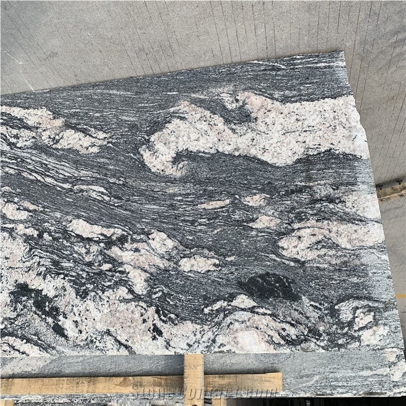 Juparana Grey Granite Slab For Exterior Design