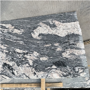 Juparana Grey Granite Slab For Exterior Design
