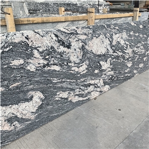 Juparana Grey Granite Slab For Exterior Design