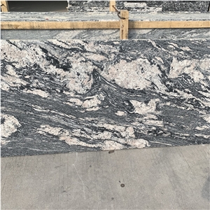 Juparana Grey Granite Slab For Exterior Design