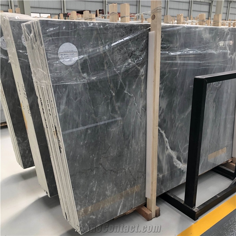 Lafite White Grey Marble Slab For Villa Project