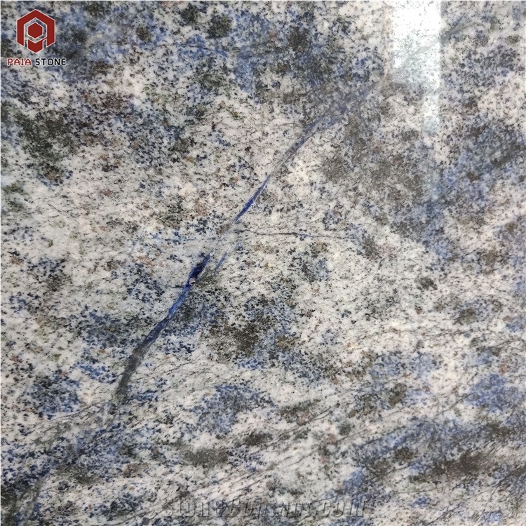 Luxury Azul Cristal Granite Slab For Interior Wall
