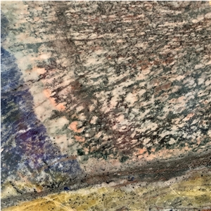 Luxury Natural Azul Bahia Granite Slab For Hotel Wall Design