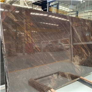 Luxury Quicksand Brown Granite Slab For Wall