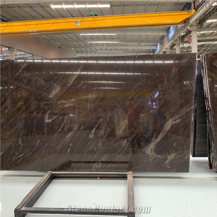Luxury Quicksand Brown Granite Slab For Wall