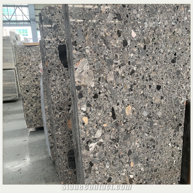 Macchiato Grey Marble Slab Indoor Outdoor Design