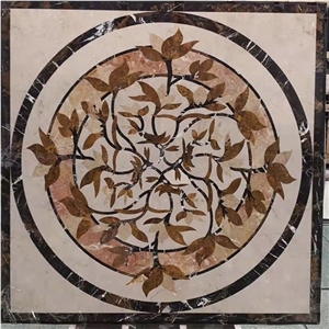Marble Medallion Waterjet Pattern Tiles For Floor