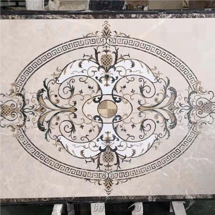 Marble Water Jet Medallion Pattern For Floor Tile