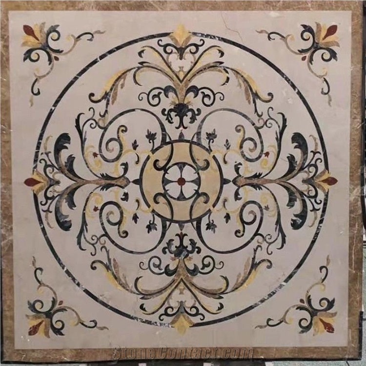 Marble Water Jet Medallion Pattern For Floor Tile