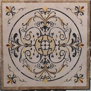 Marble Water Jet Medallion Pattern For Floor Tile