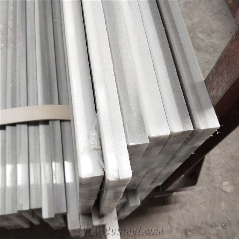 Marmala White Marble Step Tiles for Villa Indoor