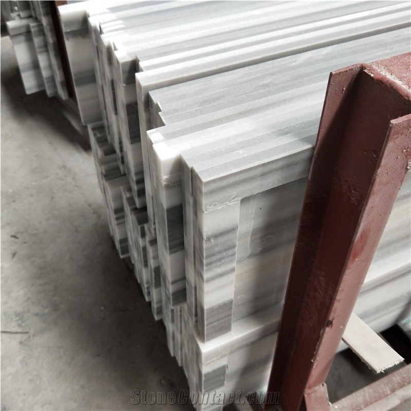 Marmala White Marble Step Tiles for Villa Indoor