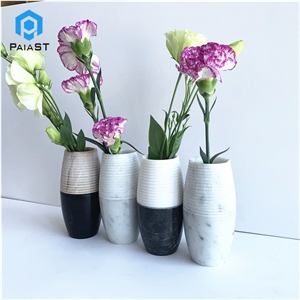 Modern Design Carrara Marble Stone Flower Vase