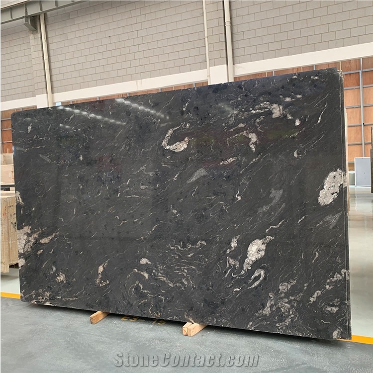 Natural Cosmic Black Granite Slab