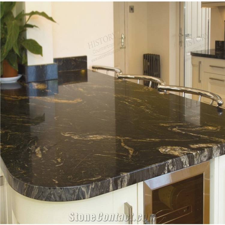 Natural Cosmic Black Granite Slab