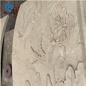 Natural Stone 3D CNC Carving Marble Relief For Home Decor
