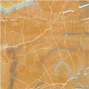 Natural Yellow Onyx-Orange Onyx Slab For Interior Wall