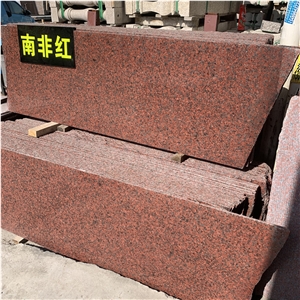Outdoor African Red Granite Slabs Wall Floor