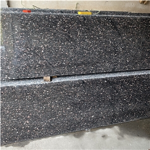 Ponegranate Red Spot Black Background Granite