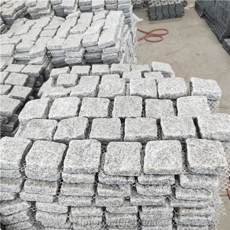 Rectangular Tumbled Gray Granite Paver Tiles