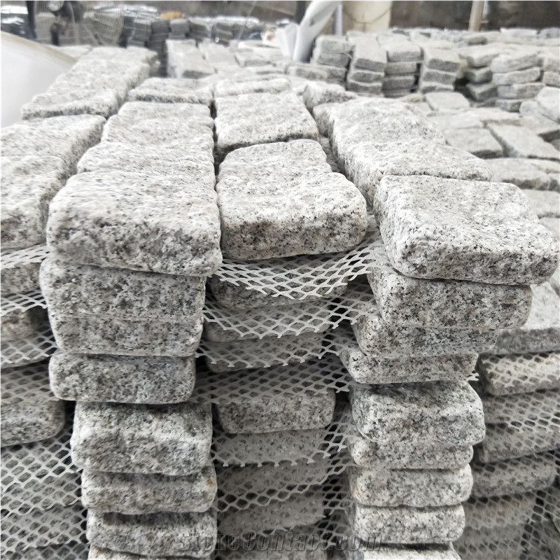 Rectangular Tumbled Gray Granite Paver Tiles