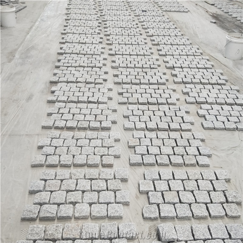 Rectangular Tumbled Gray Granite Paver Tiles