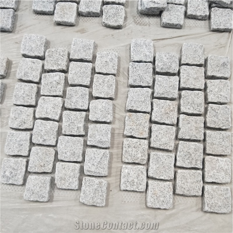 Rectangular Tumbled Gray Granite Paver Tiles