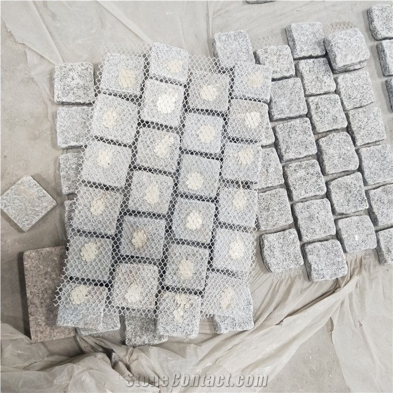 Rectangular Tumbled Gray Granite Paver Tiles