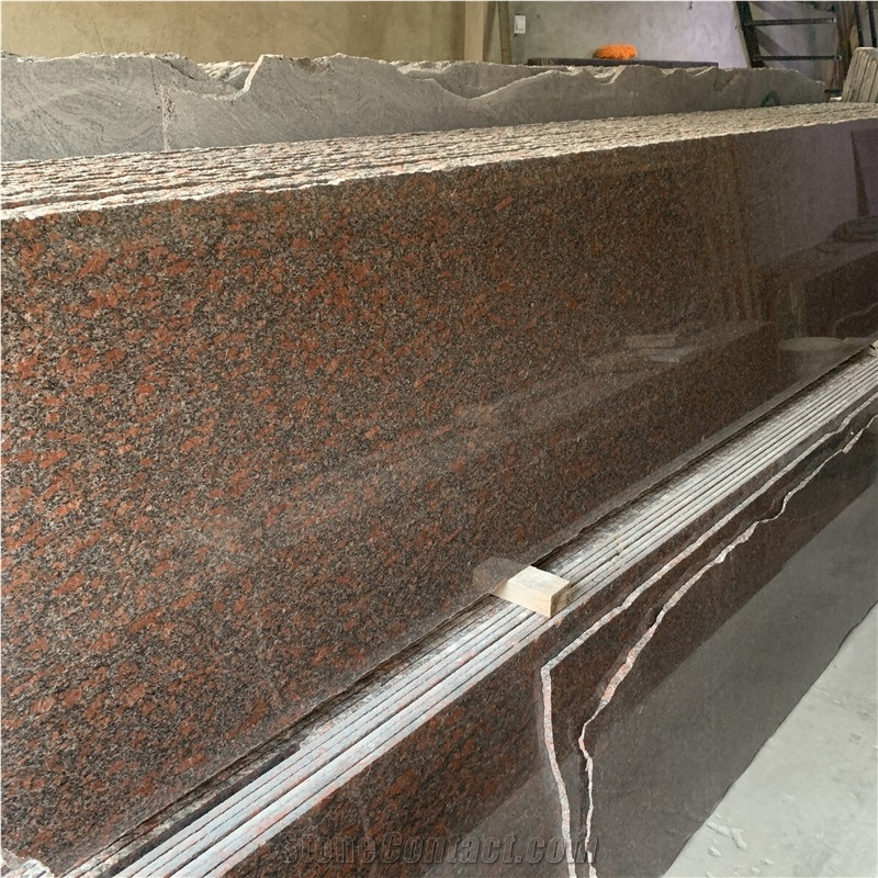 Rose Pearl Red Granite Wall Caldding Design
