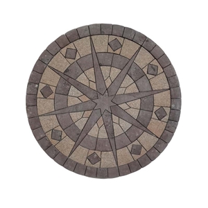 Round Red Pattern Granite Flooring Design