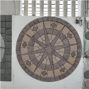 Round Red Pattern Granite Flooring Design