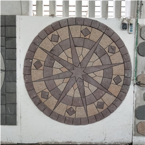 Round Red Pattern Granite Flooring Design