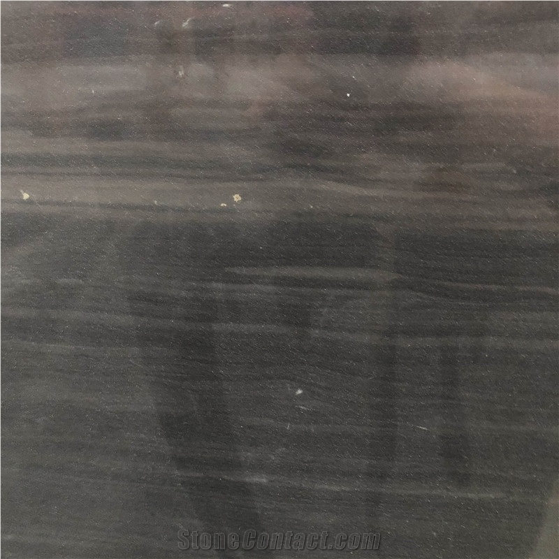 Royal Black Wooden Marble Slab For Indoor Decor