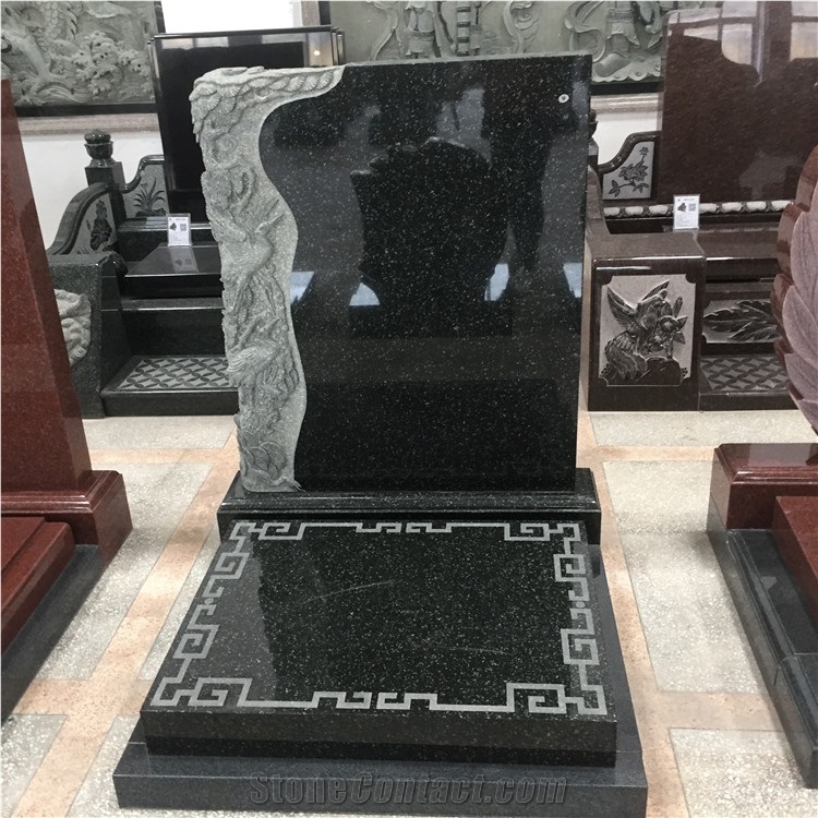 Maoshan Black Granite Monument/Tombstone/Gravestone Design
