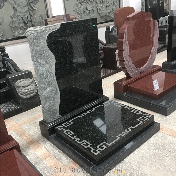Maoshan Black Granite Monument/Tombstone/Gravestone Design