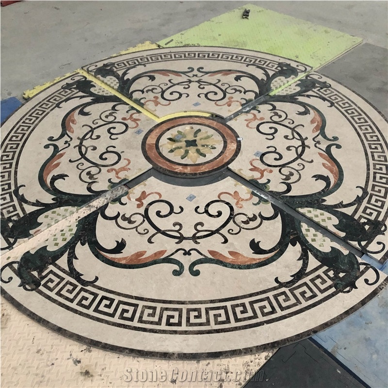 Waterjet Pattern Marble Interior Hotel Design