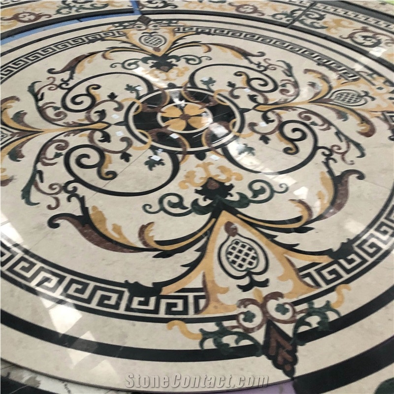 Waterjet Pattern Marble Interior Hotel Design