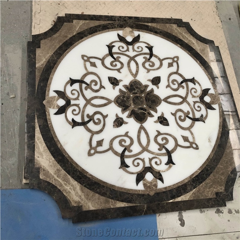 Waterjet Pattern Marble Interior Hotel Design