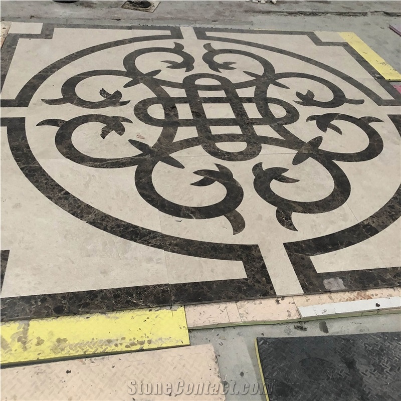 Waterjet Pattern Marble Interior Hotel Design