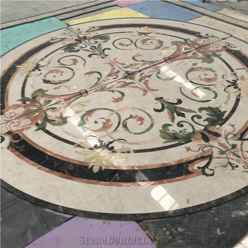 Waterjet Pattern Marble Interior Hotel Design