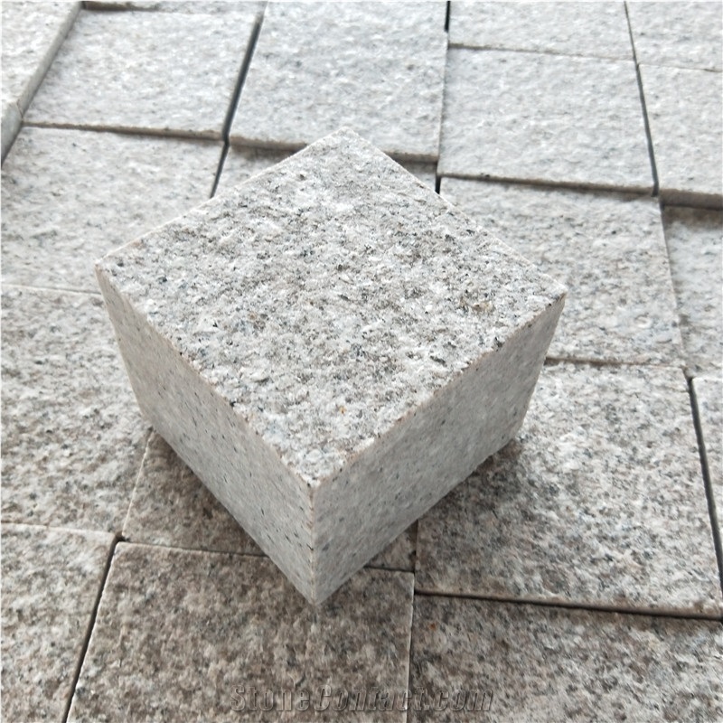Wild Rose Pink Granite Cobblestone Paver Stone