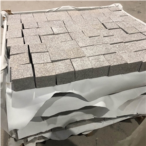 Wild Rose Pink Granite Cobblestone Paver Stone