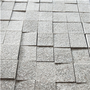 Wild Rose Pink Granite Cobblestone Paver Stone