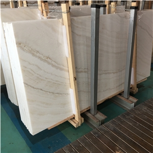 Wooden White Onyx Slabs Big Slabs