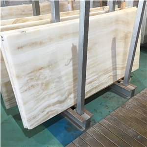 Wooden White Onyx Slabs Big Slabs